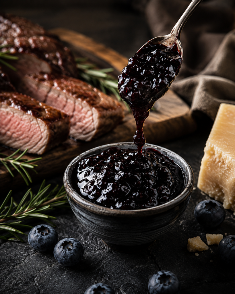 Salsa gourmet de arándanos Villaberries para carnes y quesos